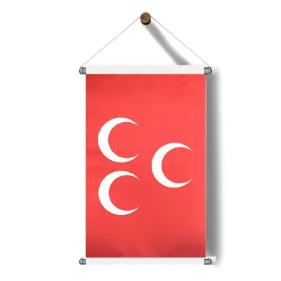 Askılı Kırmızı-Üçhilal Poster 30x50 cm