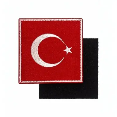 Türk Bayrağı Arma Patch 9x9 cm