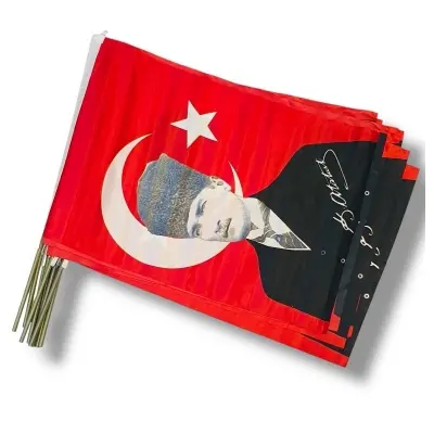 Sopalı Ataturk Bayrağı 50x75 cm