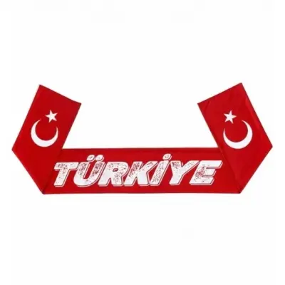 Türkiye -Ay Yıldızlı Taraftar Atkısı 17x140 cm