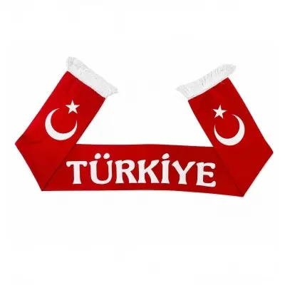 Türkiye Bayraklı Taraftar Atkısı 15x140 cm