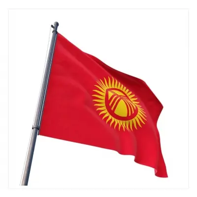Kırgızistan Devlet Gönder Bayrağı 100x150