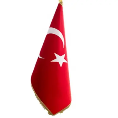 Türk Makam Bayrağı-filmli (Simli)