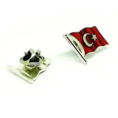 Türk Bayrağı Rozeti Metal (35'li)