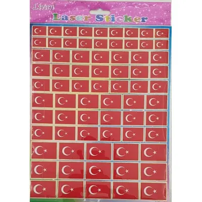 Laser Kare Sticker Bayrak