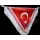 Türk Bayrağı-Üçgen Flama 45x40 CM