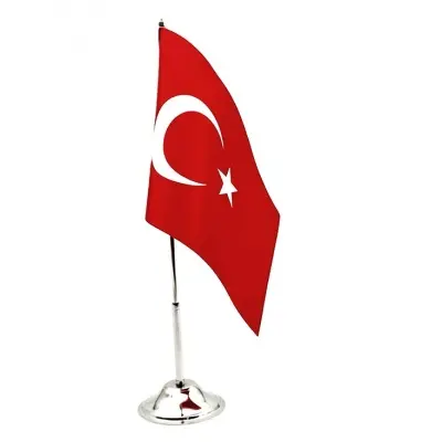 Krom Tekli Türk Masa Bayrağı